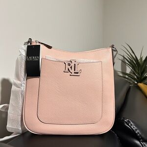 Pebbled Leather Large Cameryn Crossbody Lauren